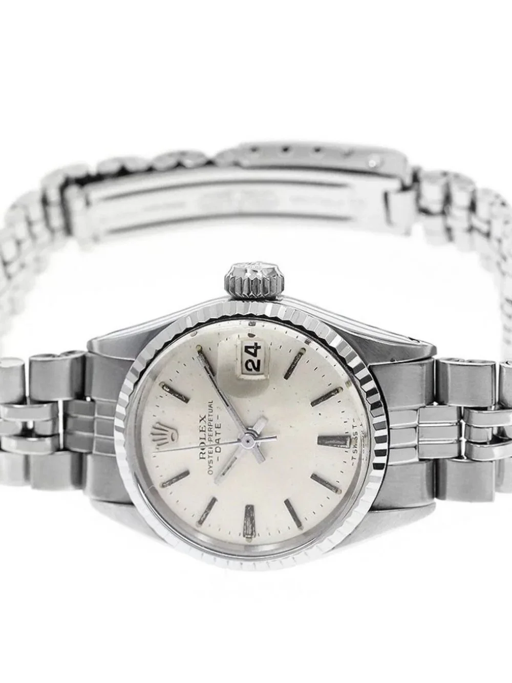ROLEX Oyster perpetual date WG bezel Automatic Ladies Watch_962755